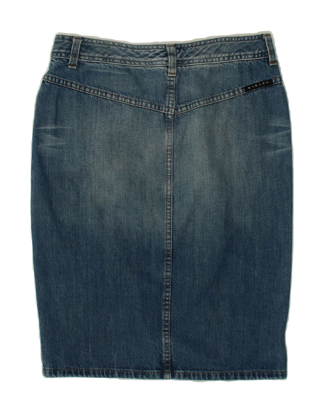 SISLEY Womens Denim Skirt IT 40 Small W28  Blue Cotton Vintage Sisley and Second-Hand Sisley from Messina Hembry 