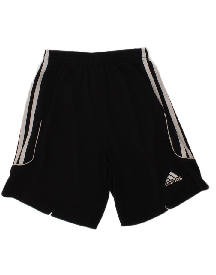ADIDAS Boys Climalite Sport Shorts 11-12 Years  Black Polyester