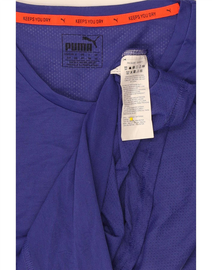 Женская футболка Puma Top UK 10, маленькая, фиолетовый, полиэстер