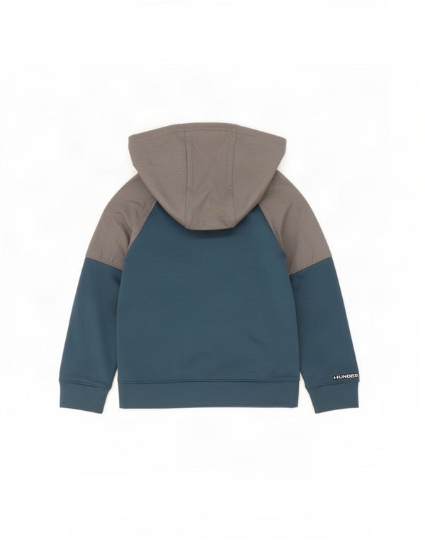 Свитер с капюшоном на молнии для мальчиков Under Armour, 6–7 лет, XS, цветные блоки, синий