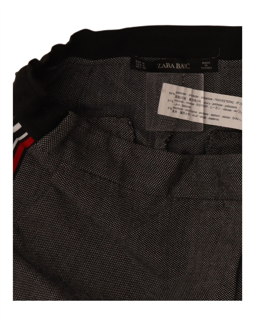 Женские укороченные брюки Zara Medium W28 L25, серый полиэстер