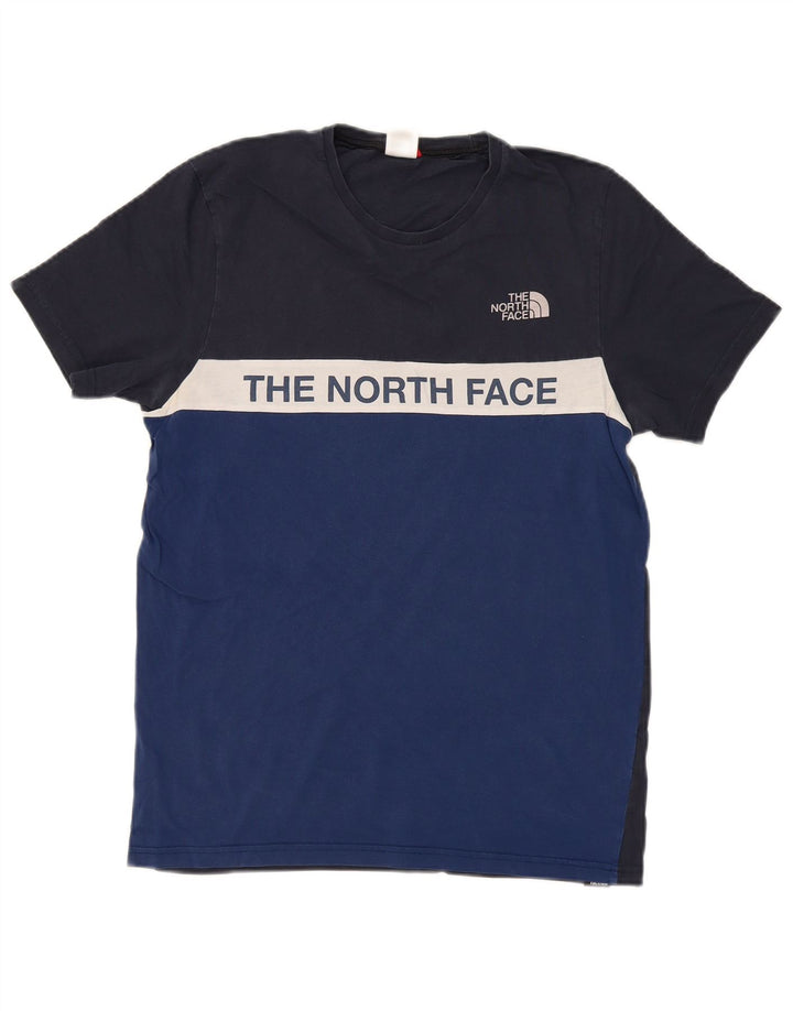 Мужская футболка с рисунком THE NORTH FACE, маленький синий цвет, хлопок