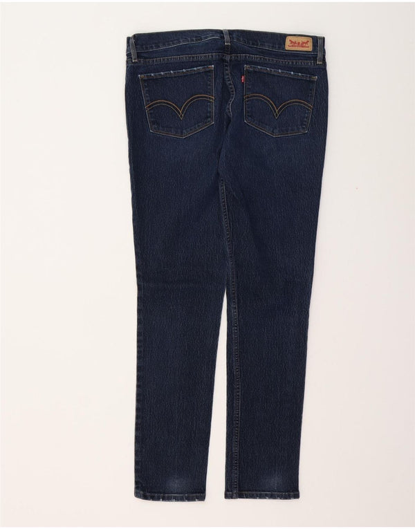 Женские джинсы скинни LEVI'S 524 US 13, большие W31 L32, темно-синие, хлопок