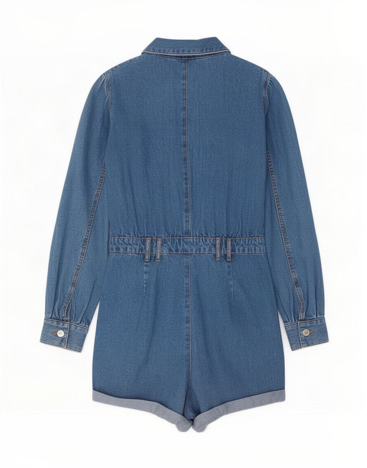 Женский джинсовый комбинезон с длинными рукавами Zara UK 12, средний синий