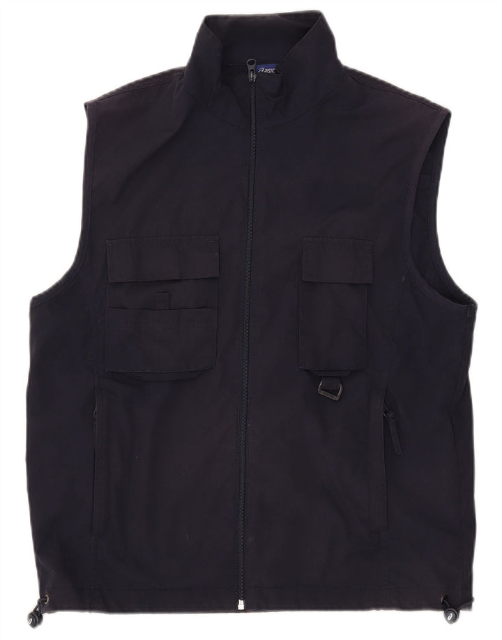 Мужской жилет Asics Graphic Utility Gilet UK 38, средний темно-синий, полиэстер