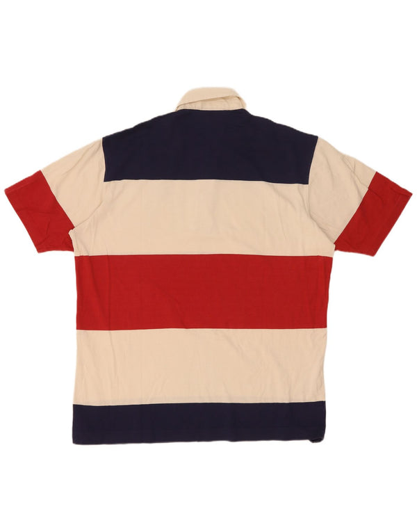 Мужская рубашка-поло Lacoste, размер 8, 3XL, хлопок в разноцветную полоску