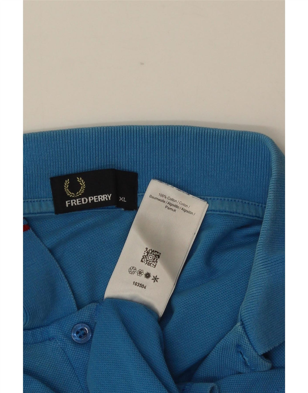 Мужская рубашка-поло Fred Perry XL, синяя, хлопок