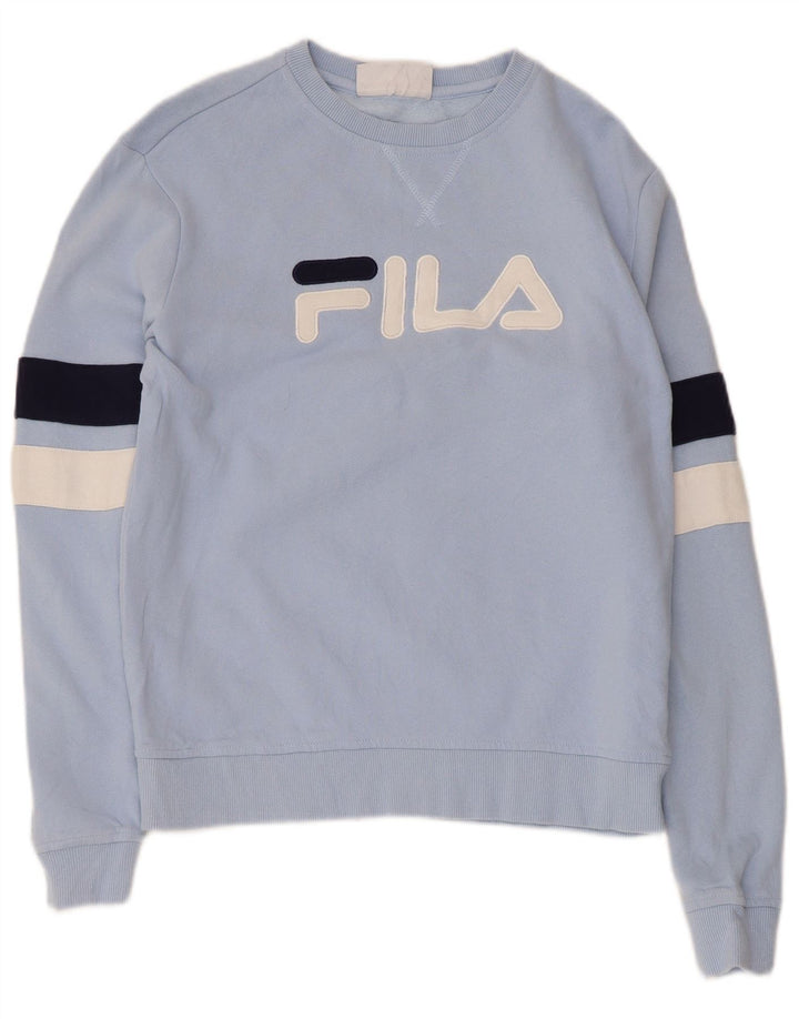Fila Мужской свитшот с графическим рисунком, маленький синий хлопковый джемпер с цветными блоками