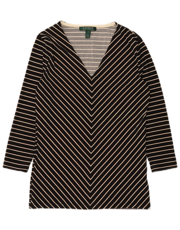 Женская туника с рукавом 3/4 Ralph Lauren UK 12, средний черный с шевроном