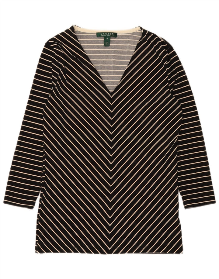 Женская туника с рукавом 3/4 Ralph Lauren UK 12, средний черный с шевроном