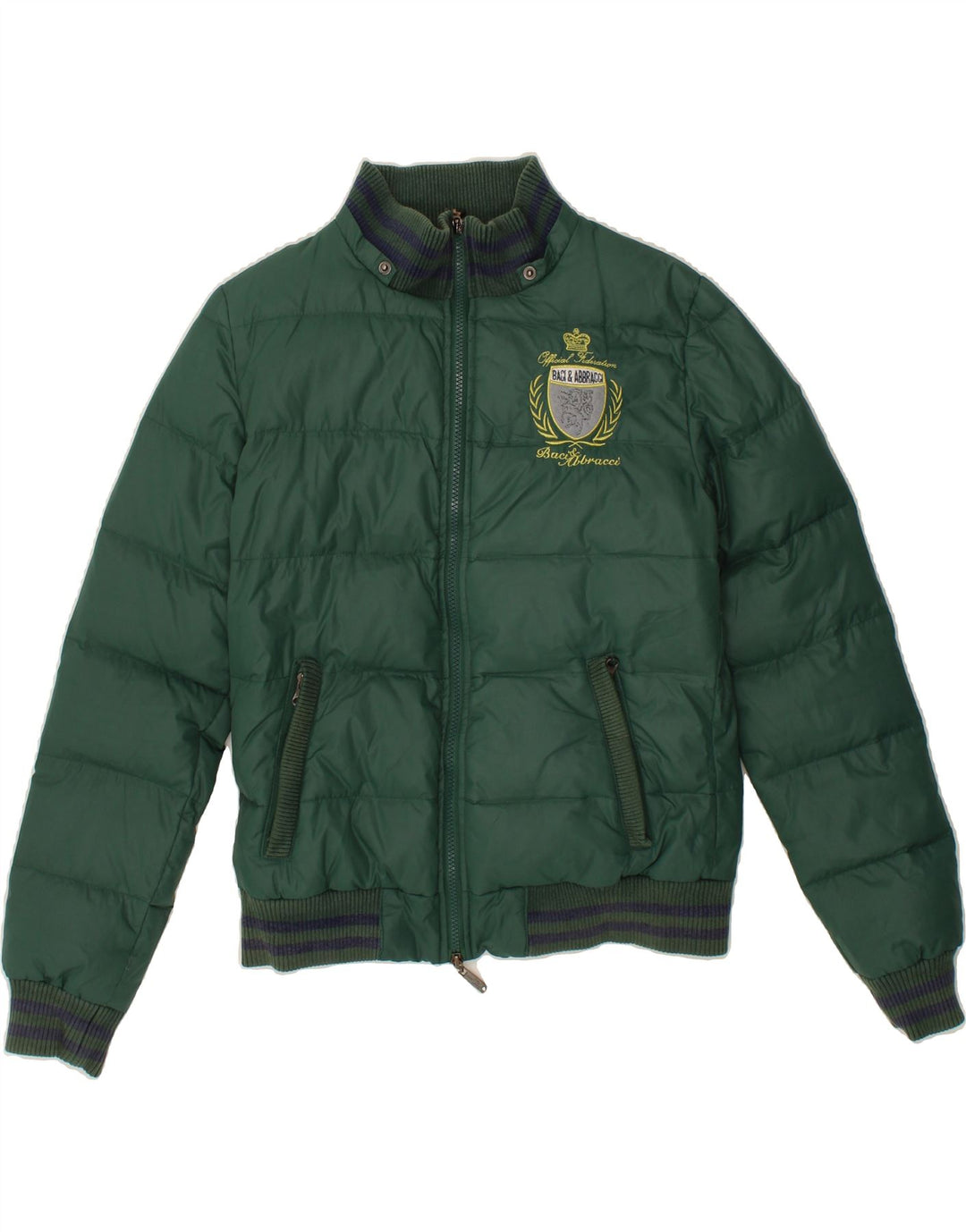 BACI & ABBRACCI Womens Padded Jacket UK 14 Medium Green Polyamide Vintage BACI & ABBRACCI and Second-Hand BACI & ABBRACCI from Messina Hembry 