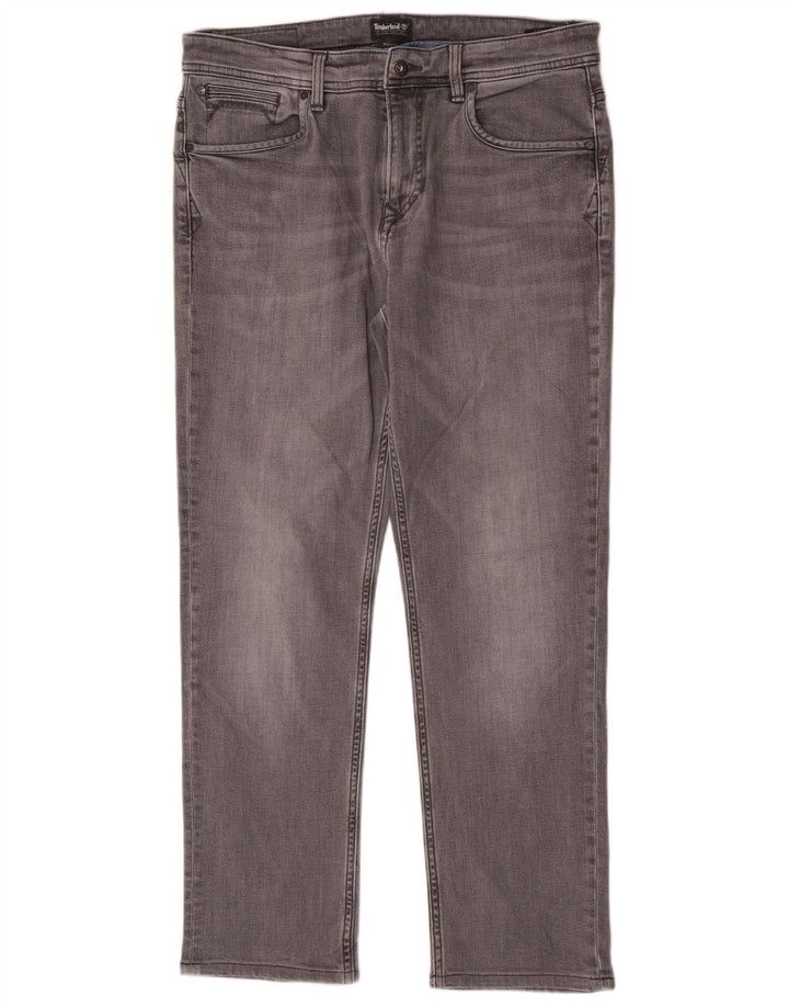 Мужские обычные прямые джинсы Timberland W34 L30, серые, хлопок