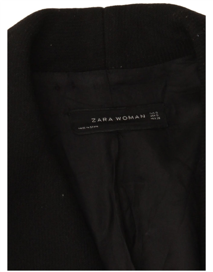 Женское открытое пальто Zara UK 10, маленькое черное