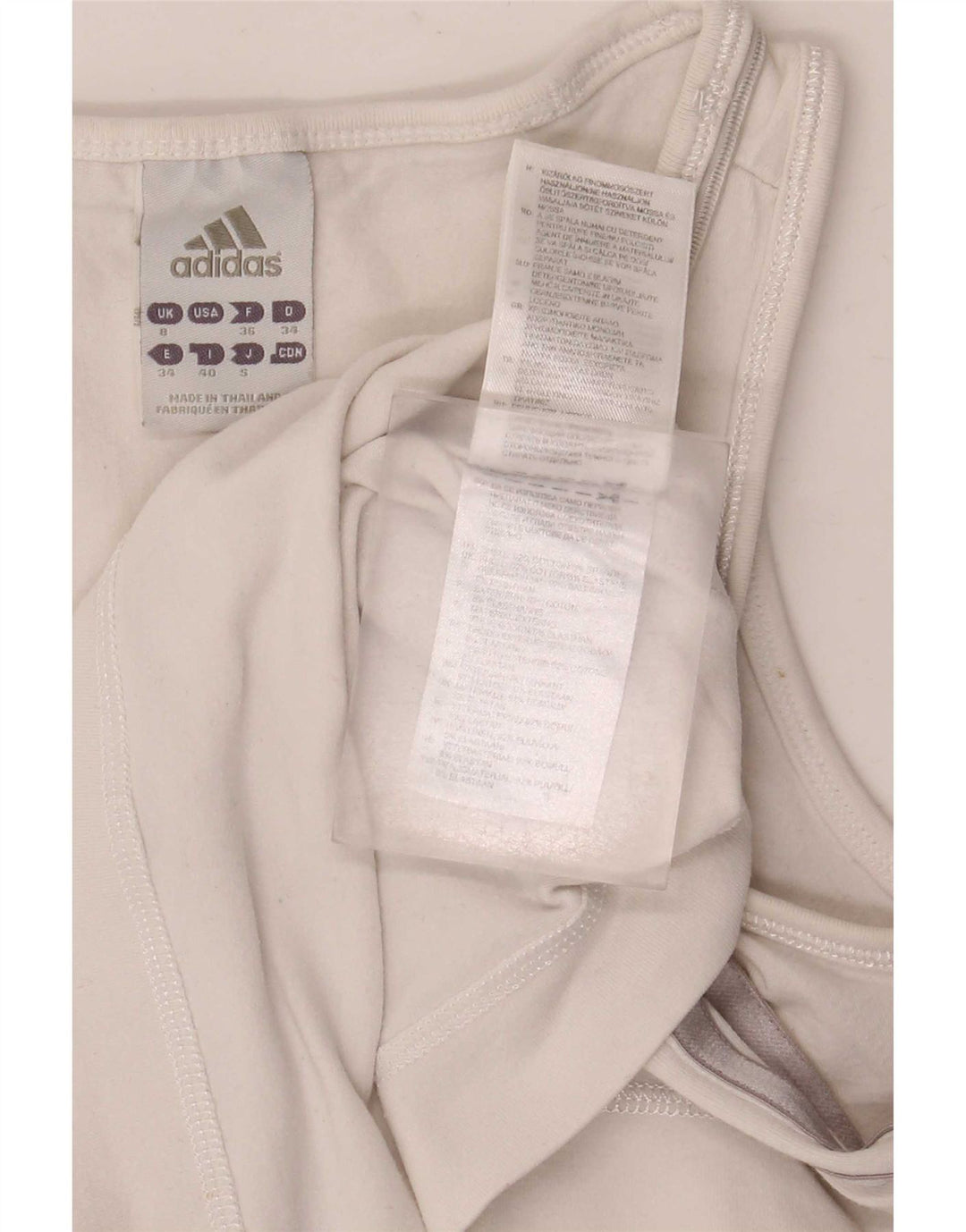 Женский жилет Adidas Top UK 8, маленький белый хлопок