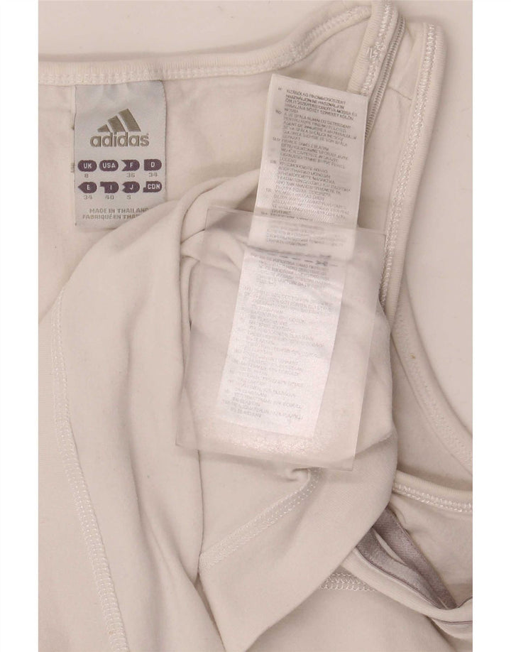 Женский жилет Adidas Top UK 8, маленький белый хлопок