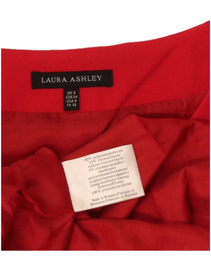 Женское платье А-силуэта Laura Ashley UK 8, маленькое красное, полиэстер