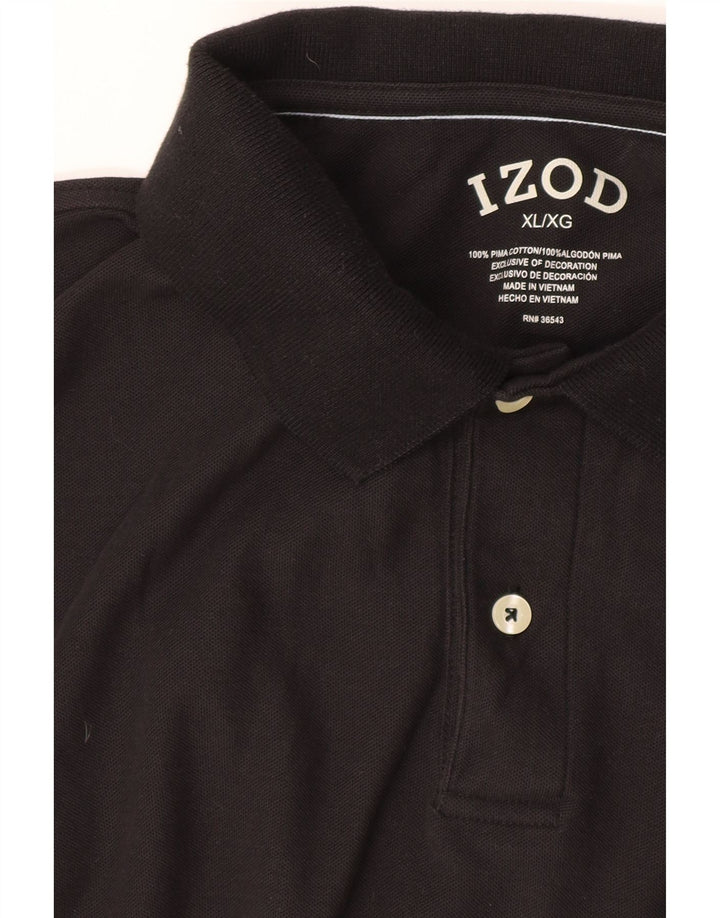 Мужская рубашка поло Izod XL, черный хлопок