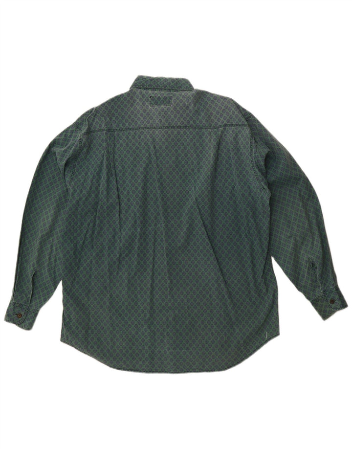 Мужская рубашка Spitfire среднего зеленого цвета с цветочным принтом