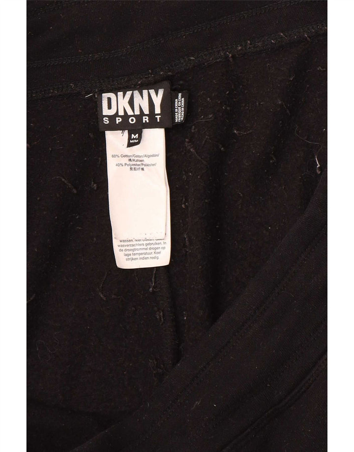 Женские спортивные брюки Dkny с графическим рисунком UK 14, средний черный хлопок, хлопок