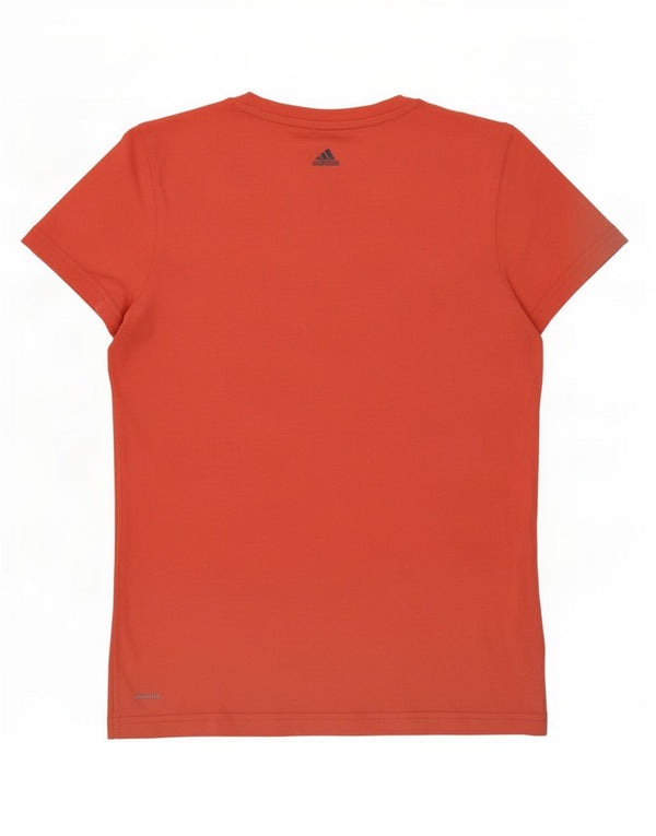 Женская футболка Adidas Climalite с рисунком Top UK 10, маленькая розовая, хлопок
