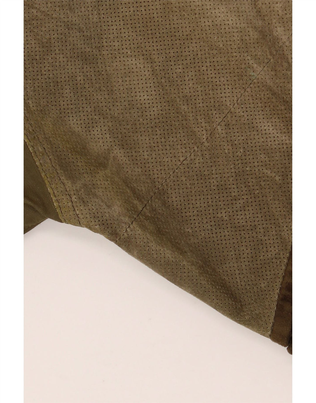 Мужская замшевая куртка LA MATTA UK 40, большая кожаная с цветными блоками цвета хаки