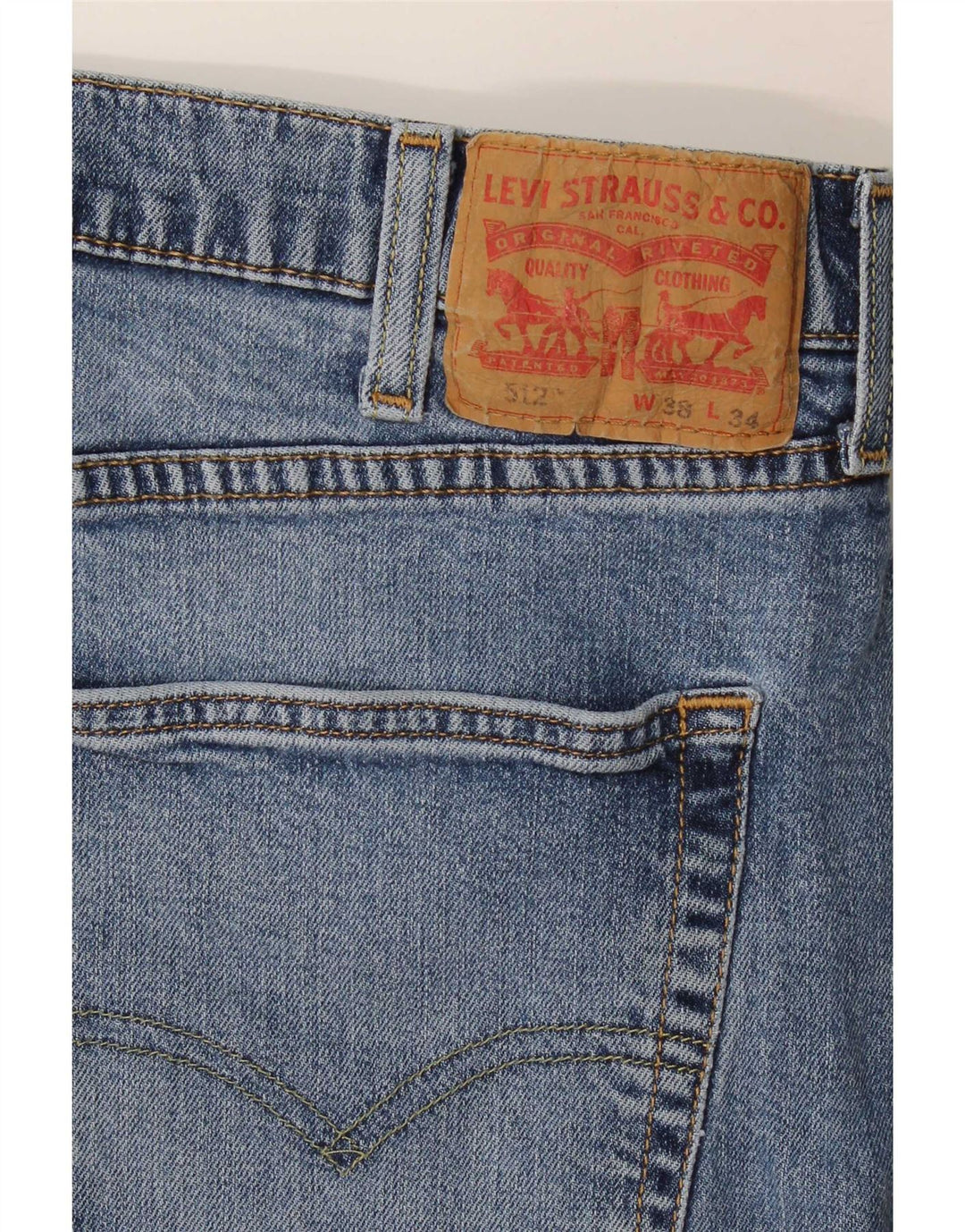 Мужские зауженные джинсы Levi's 512 W38 L34 синие