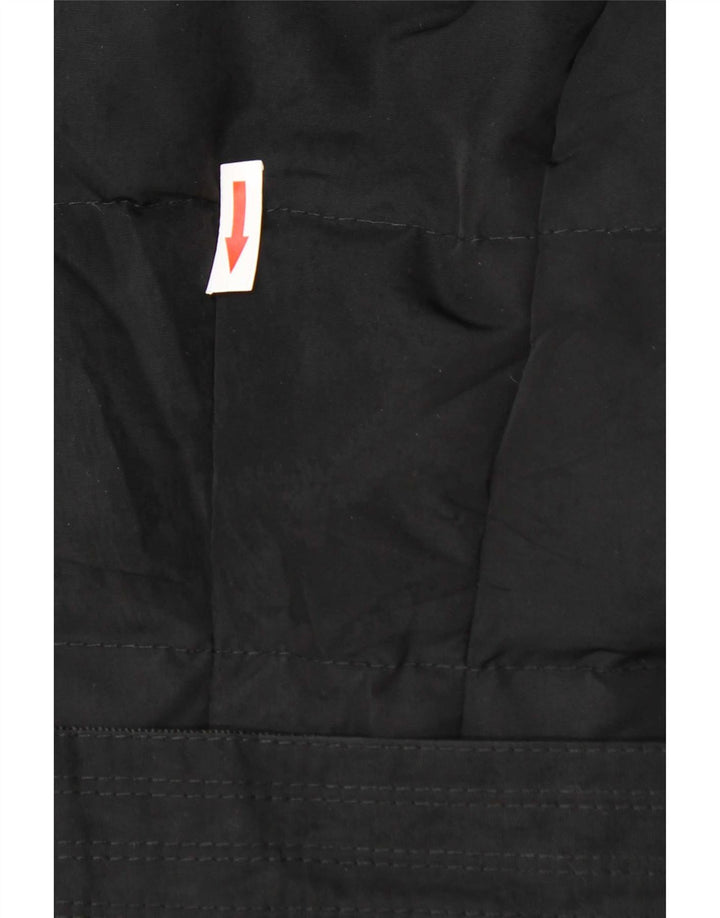 Женское стеганое пальто с капюшоном Zara UK 14, большое черное