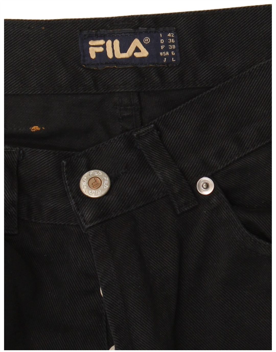 Женские зауженные джинсы Fila IT 42 Medium W28 L27 Черные