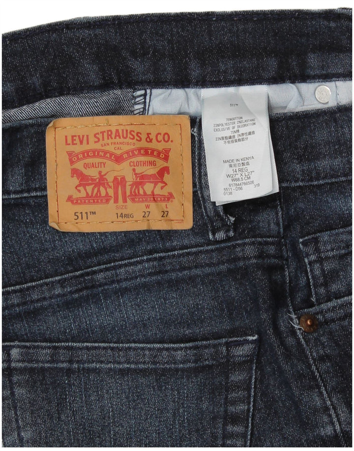 Джинсы LEVI'S Girls 511 Slim 13-14 лет W27 L27 Синий хлопок