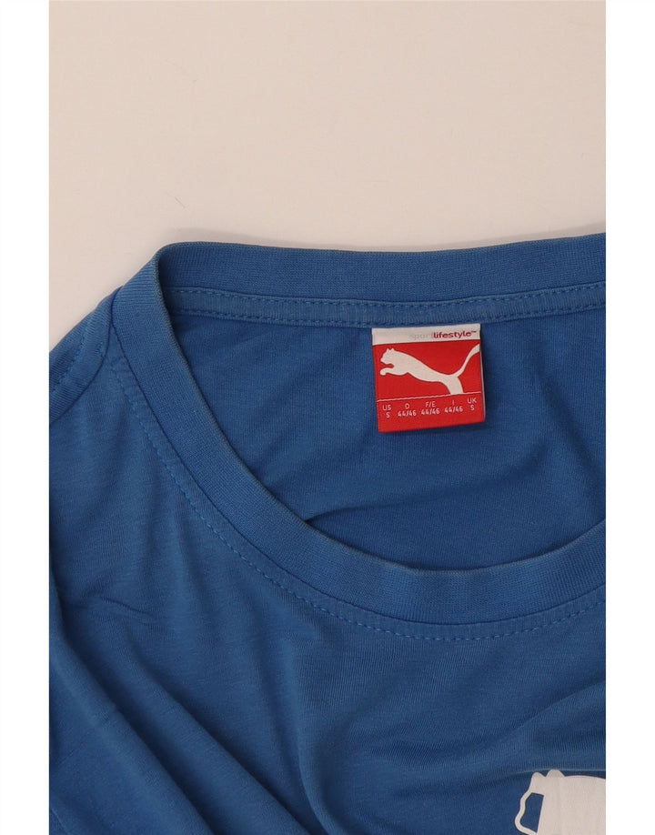 Мужская футболка с рисунком Puma, маленькая синяя