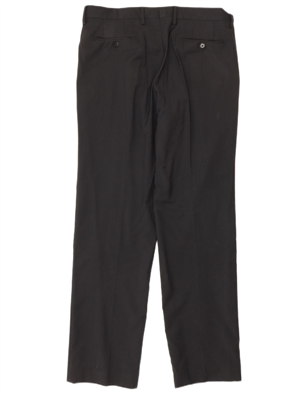 Мужские прямые костюмные брюки Calvin Klein IT 52 XL W36 L34 черные шерстяные