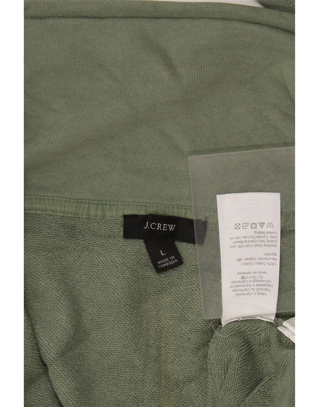 Женский оверсайз-свитшот с воротником на молнии J. CREW, Великобритания 16, большой зеленый