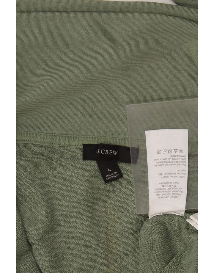 Женский оверсайз-свитшот с воротником на молнии J. CREW, Великобритания 16, большой зеленый