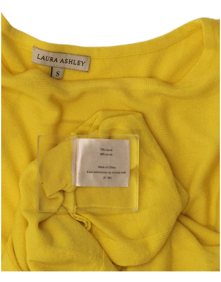 Женская блузка с оборками спереди Laura Ashley, Великобритания, 10, маленький желтый вискоза