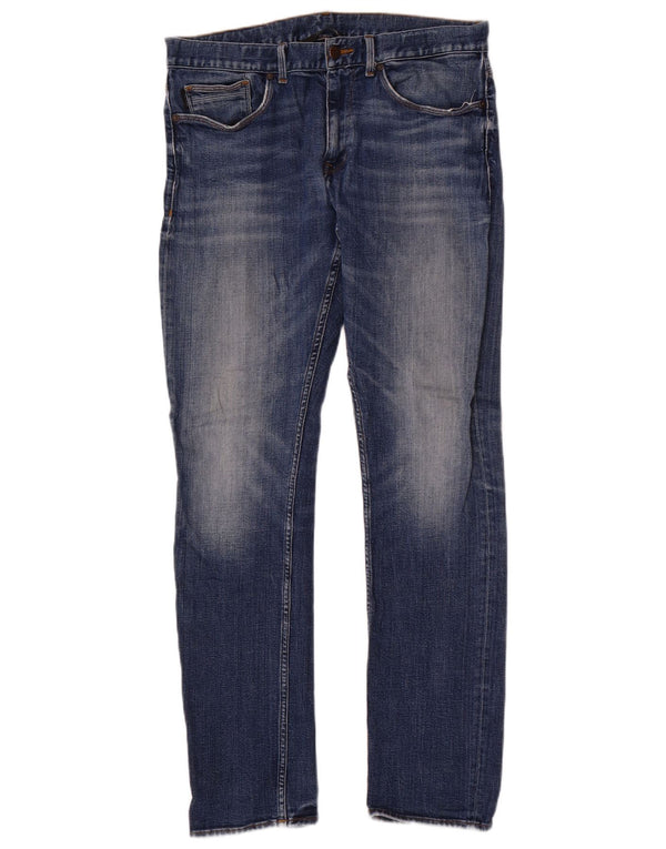 Calvin Klein Mens Slim Jeans W33 L32 Blue Cotton