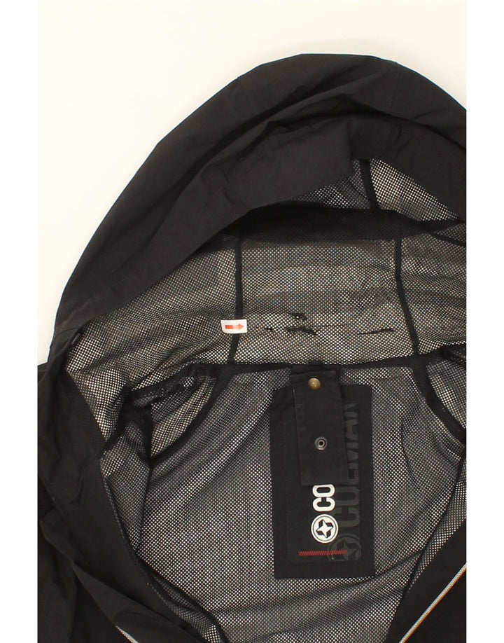 COLMAR Womens Hooded Rain Jacket IT 44 Medium Black Vintage Colmar and Second-Hand Colmar from Messina Hembry 