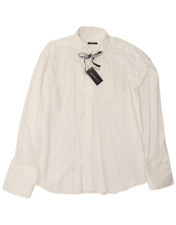 Мужская деловая рубашка ROCCOBAROCCO, размер 17 1/2 44 XL, белая