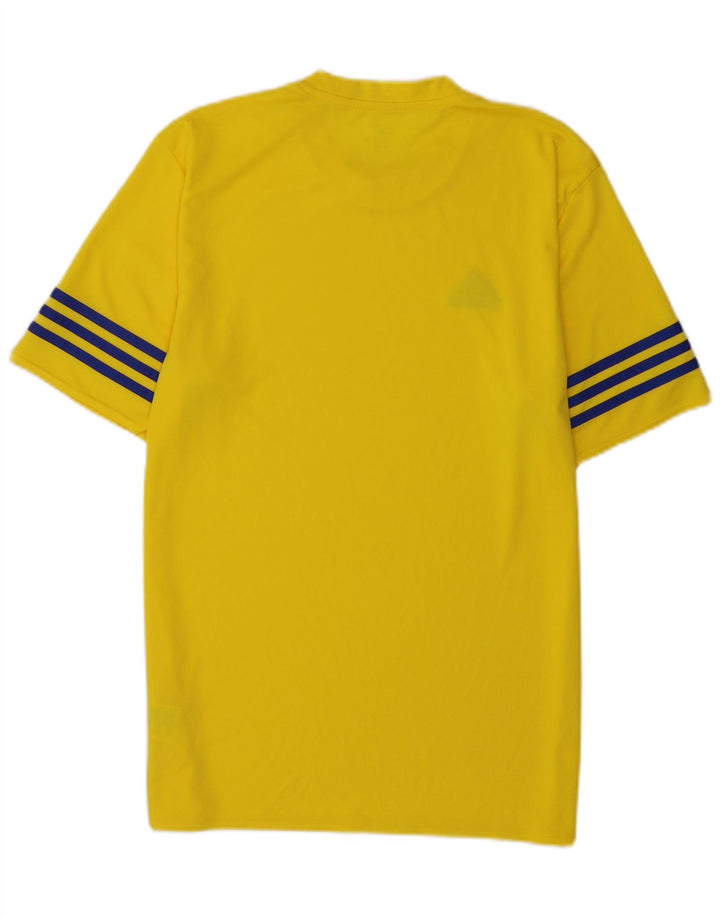 Adidas Мужская футболка Climalite Верх из полиэстера среднего желтого цвета