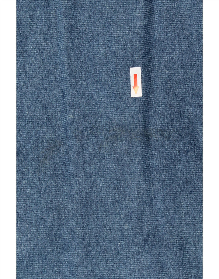 Женская джинсовая рубашка оверсайз Etro IT 46, большая синяя хлопковая рубашка с цветочным принтом