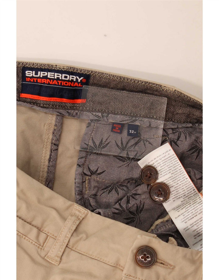 Мужские шорты чинос Superdry W32, хлопковые, среднего бежевого цвета