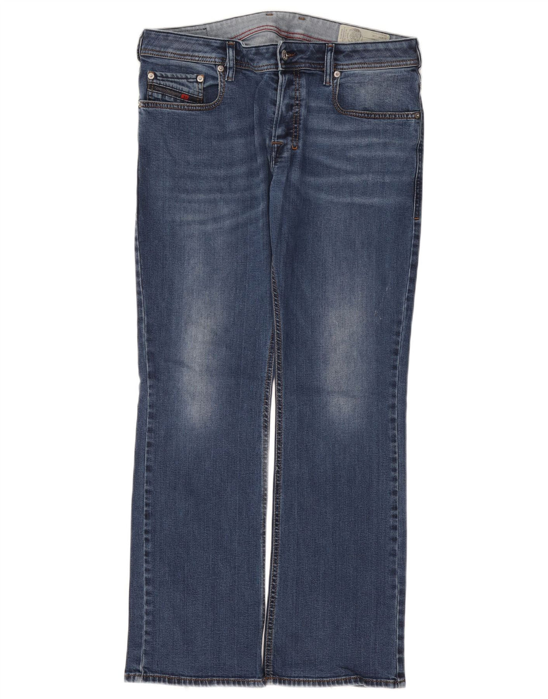 Мужские джинсы DIESEL Zatiny Acid Wash Regular Bootcut W34 L30, темно-синие