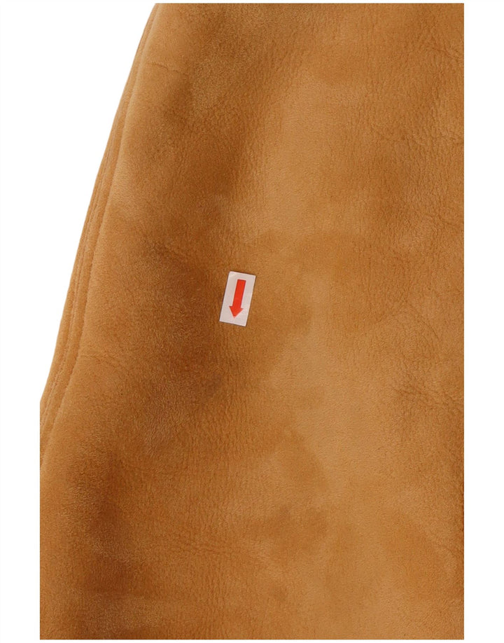 Мужская короткая дубленка DIBI Uomo IT 46, маленькая, бежевая, классическая