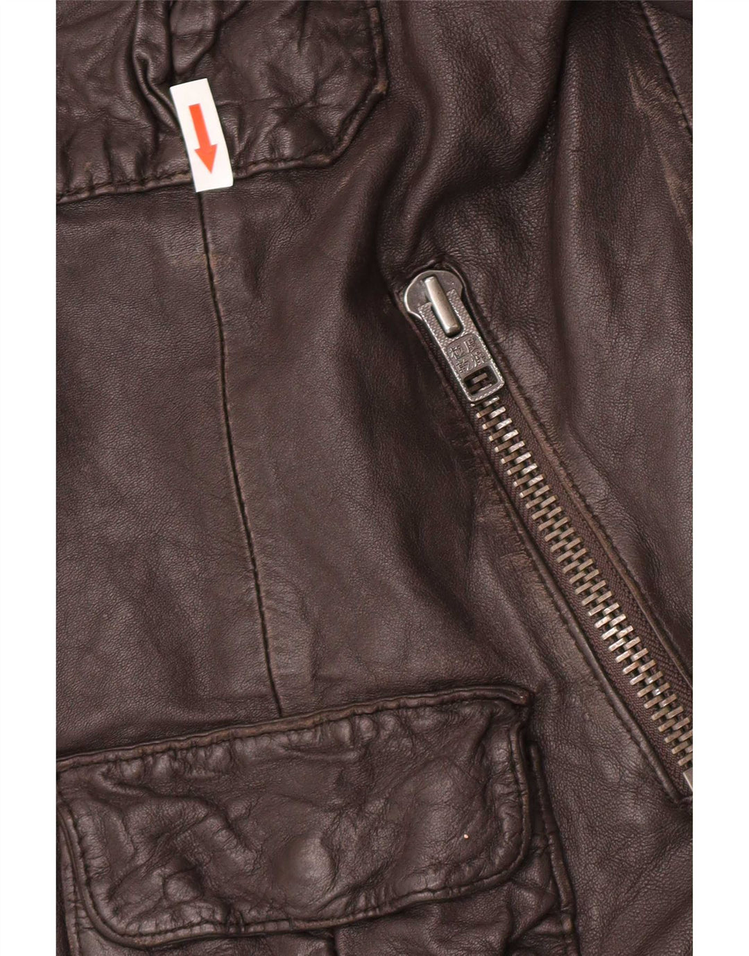 Мужская кожаная куртка Superdry в стиле милитари UK 42 XL Коричневая