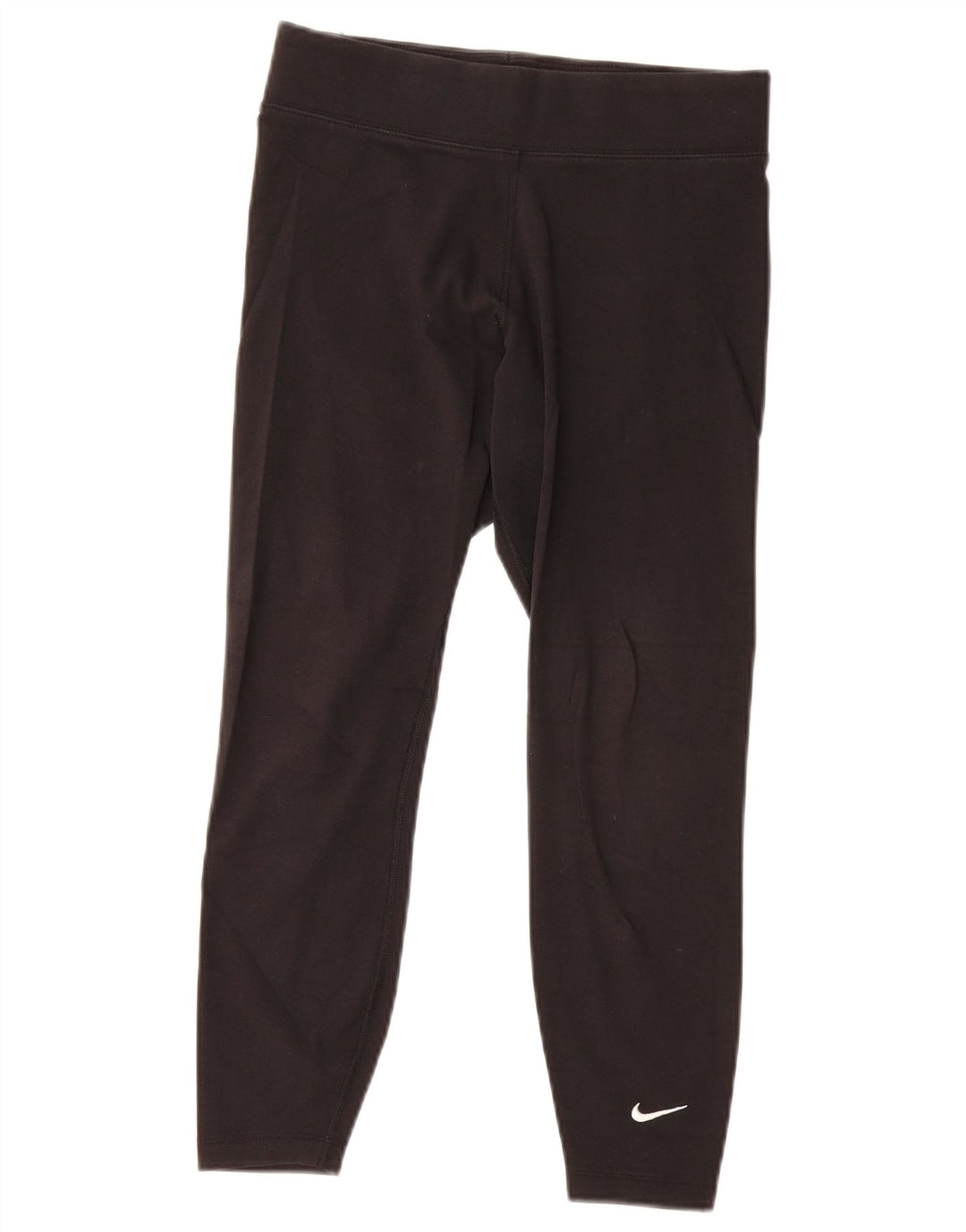 NIKE Womens Crop Leggings UK 10 Small Black Cotton