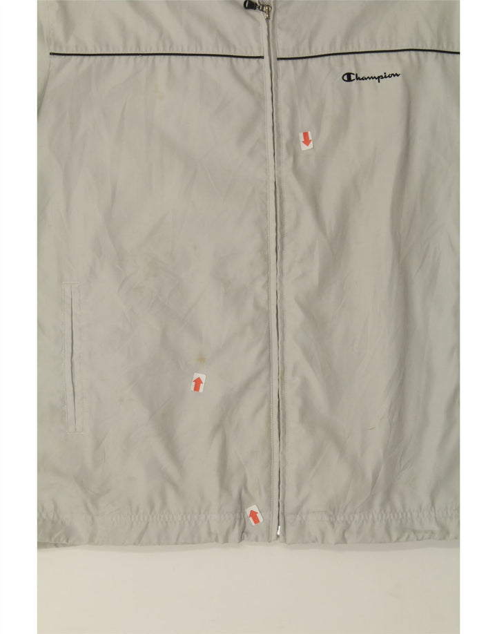 CHAMPION Mens Tracksuit Top Jacket Large Off White Polyester Vintage Champion and Second-Hand Champion from Messina Hembry 