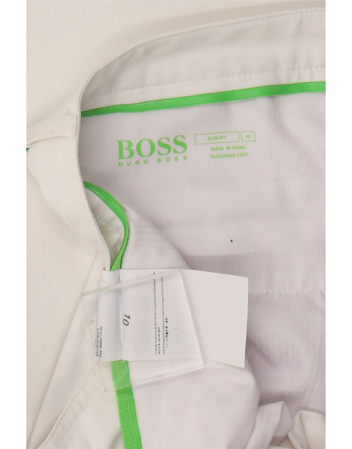 Мужские брюки-чиносы Hugo Boss Slim Fit IT 56 3XL W40 L30 Белый полиэстер