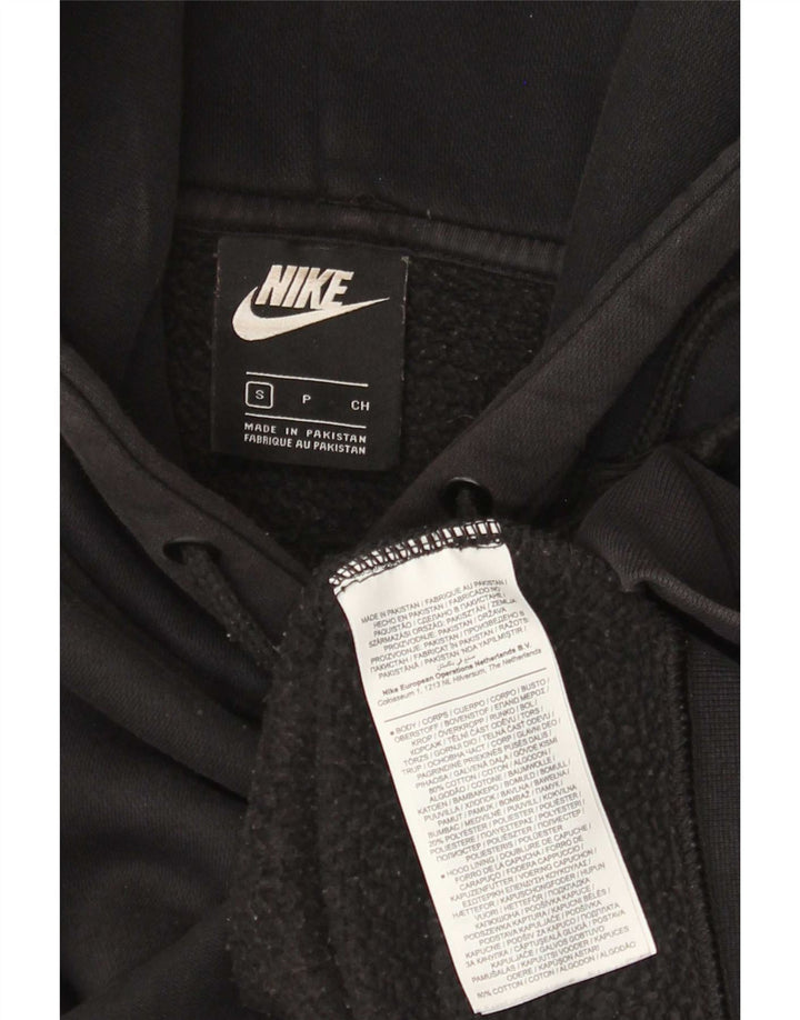 Женский джемпер с капюшоном Nike, маленький черный, хлопковый