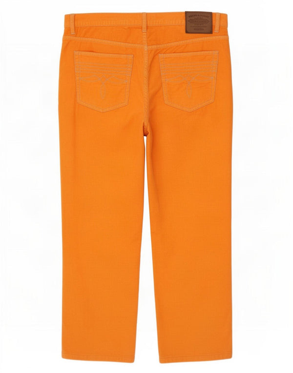 Женские прямые вельветовые брюки Ralph Lauren, размер США 12, большие W34 L25, оранжевые