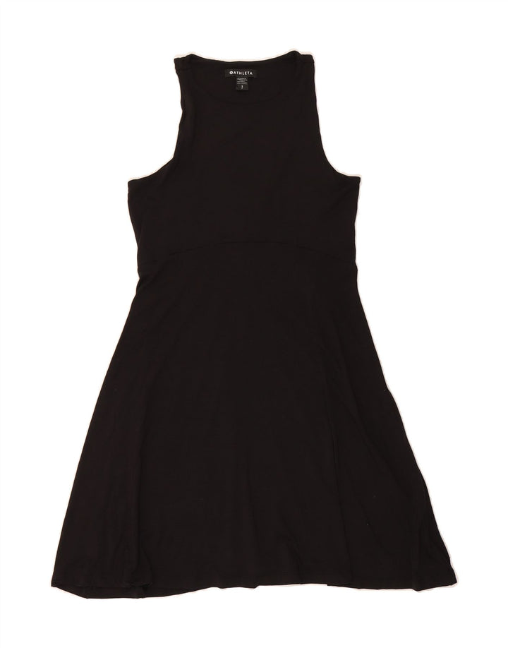 ATHLETA Womens Sleeveless A-Line Dress UK 8 Small Black Modal Vintage Athleta and Second-Hand Athleta from Messina Hembry 
