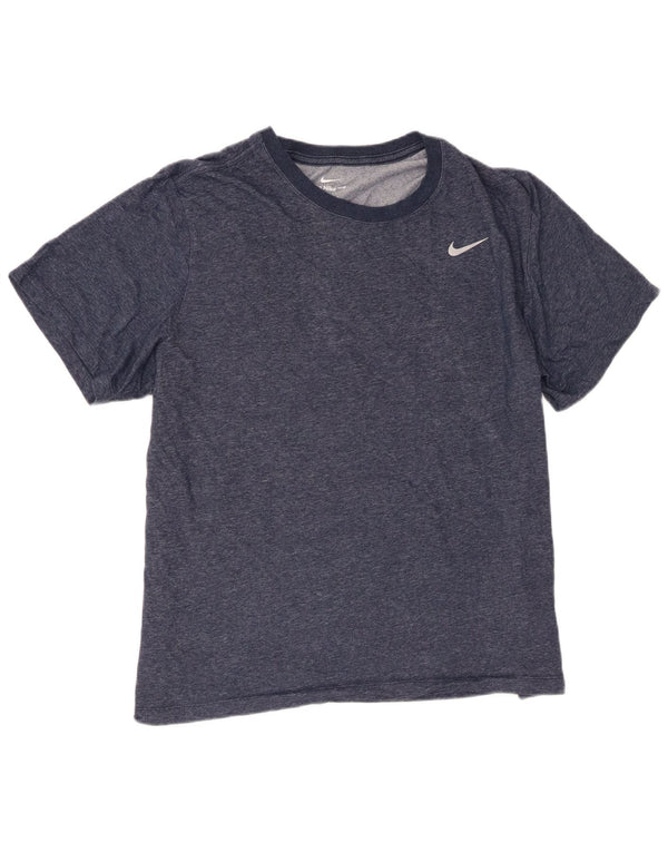 Мужская футболка Nike Dri Fit Top XL Темно-синяя, хлопковая в крапинку